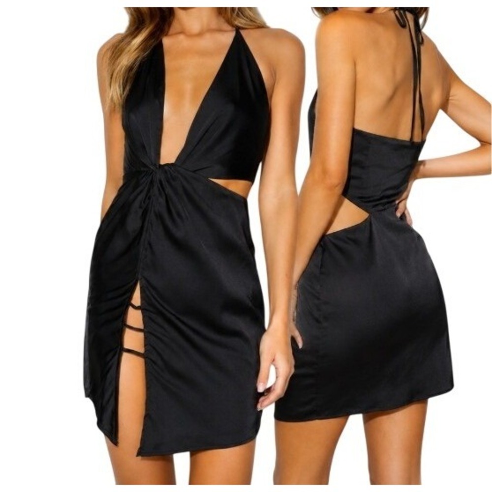 HELLO MOLLY Womens 8 Members Only Mini Dress Black‎ NWT